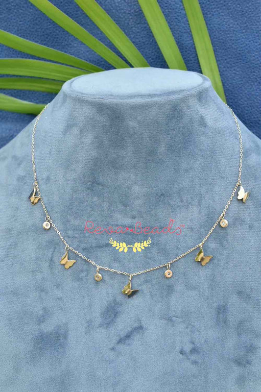 minimalist gold polish necklace migpn220984