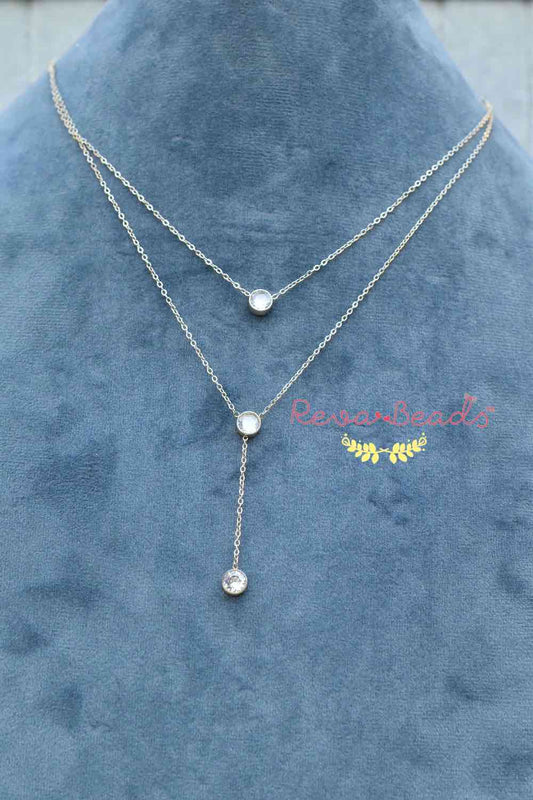 minimalist gold polish necklace migpn220985