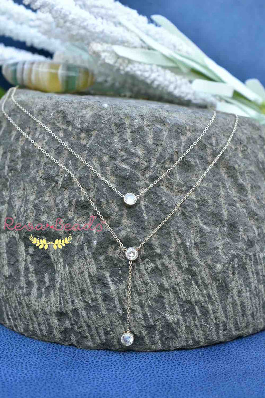 minimalist gold polish necklace migpn220985