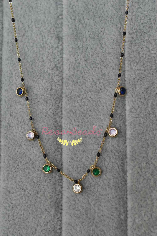 minimalist gold polish necklace 221011