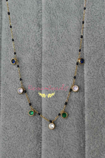 minimalist gold polish necklace 221011