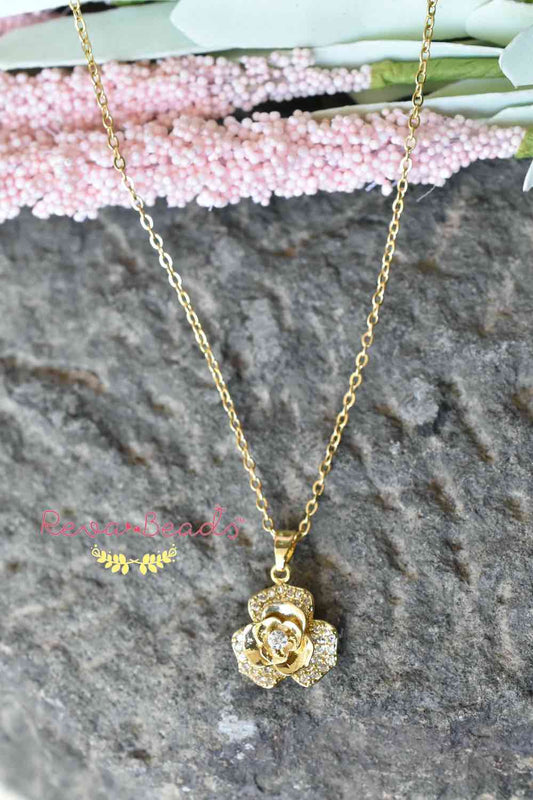 minimalist gold polish necklace 221040