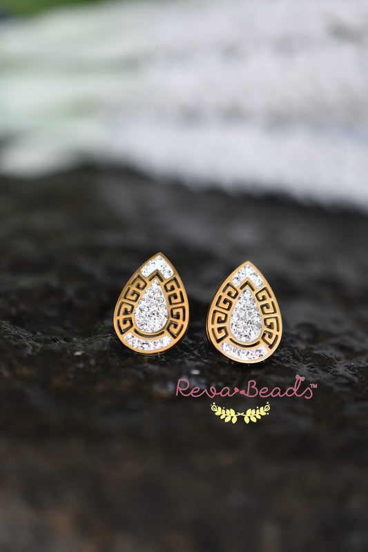 minimalist gold polish stud earrings migpse220944