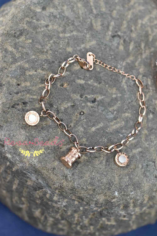 minimalist rose gold polish bracelet 221122