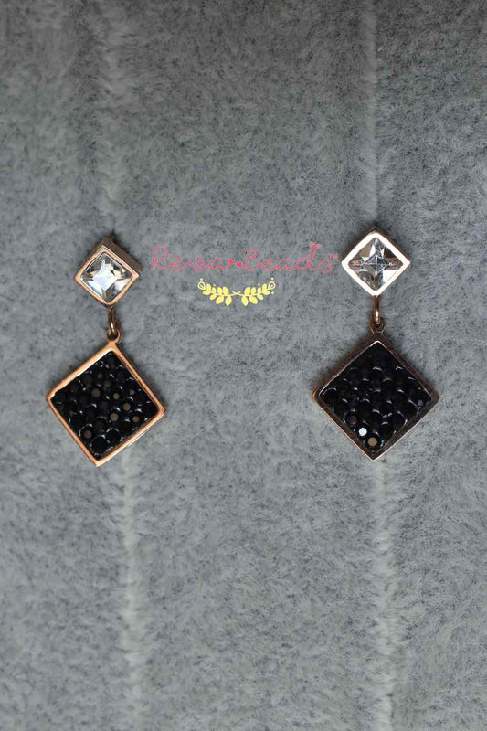 minimalist rose gold polish drop earrings mirgpdre220965