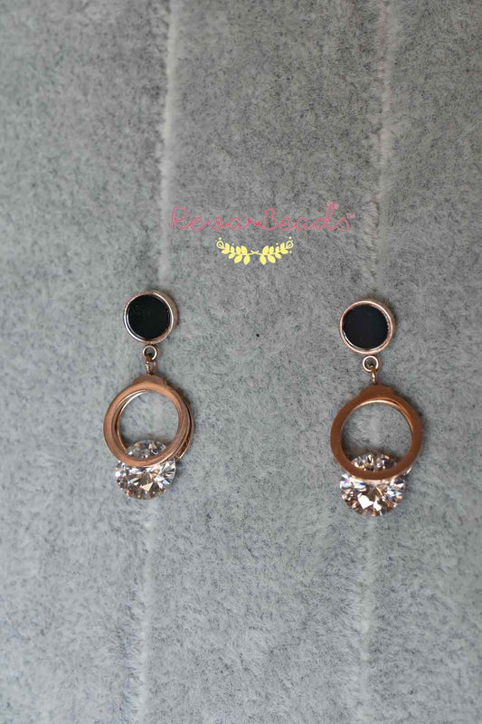 minimalist rose gold polish drop earrings mirgpdre220966