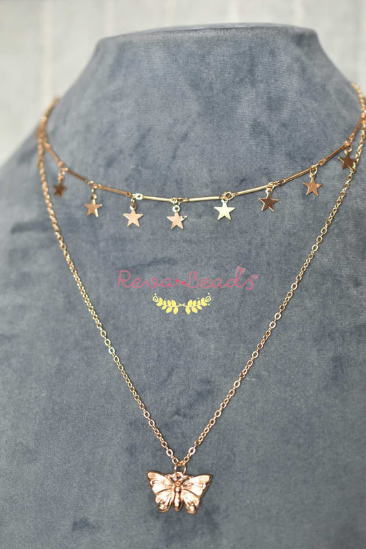 minimalist rose gold polish necklace 221021
