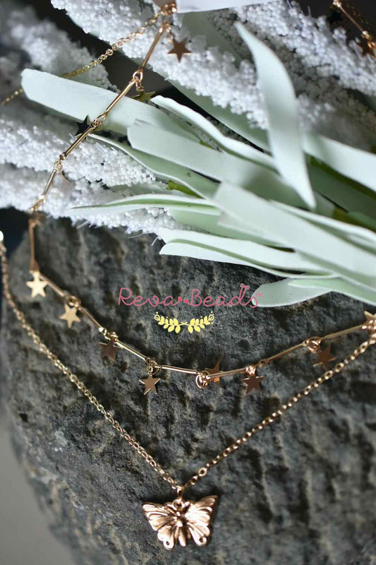 minimalist rose gold polish necklace 221021