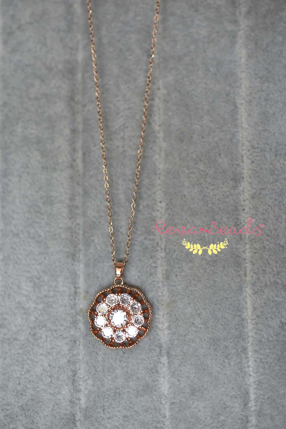 minimalist rose gold polish necklace 221054