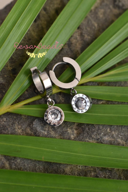 minimalist silver polish drop earrings mispdre220974