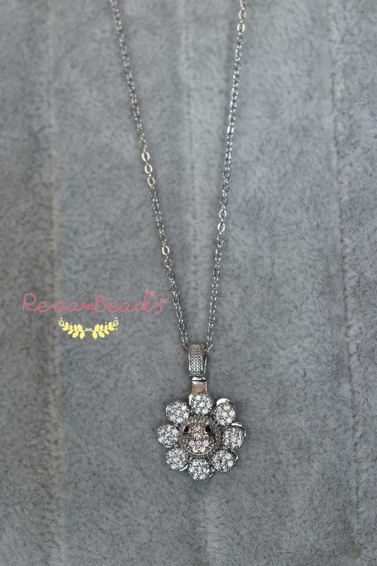 minimalist silver polish necklace 221046