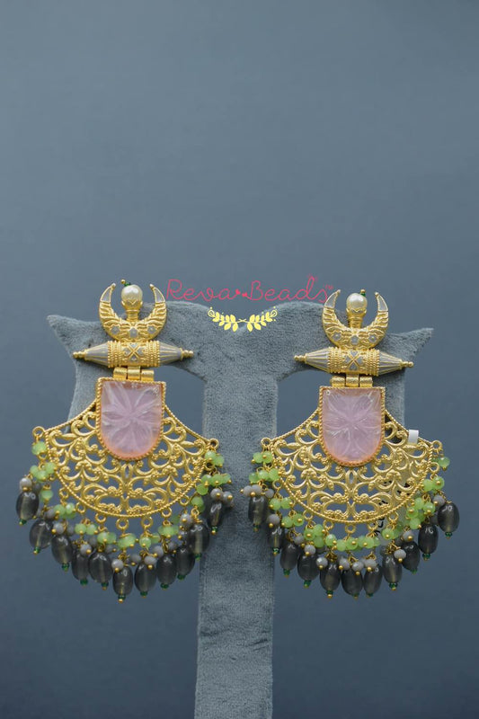 pink mint earrings