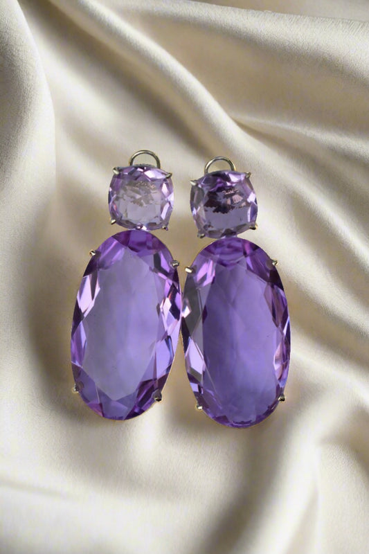 purple drop earring