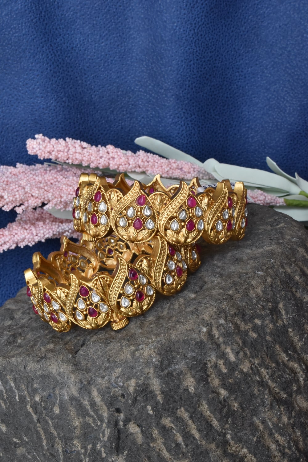 paisley gold bangle