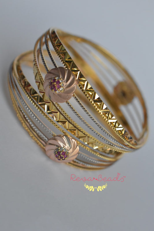 gold polish bangles