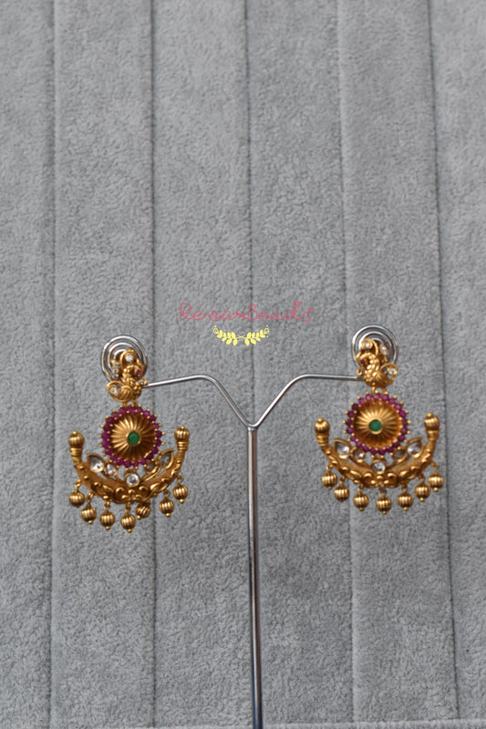 temple chandbali earrings