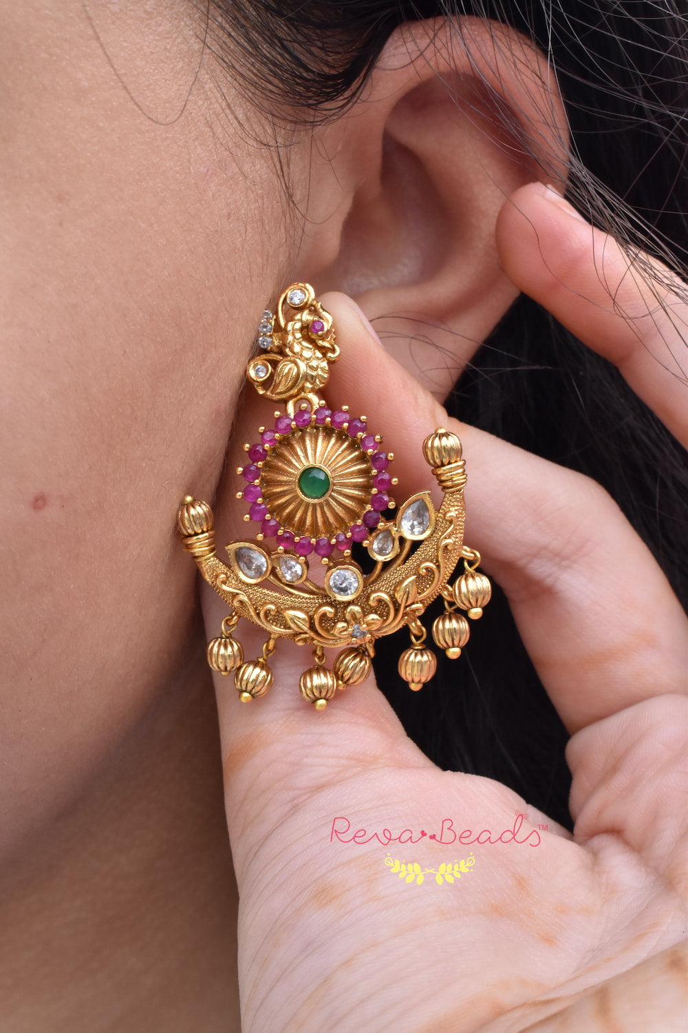 peacock earrings