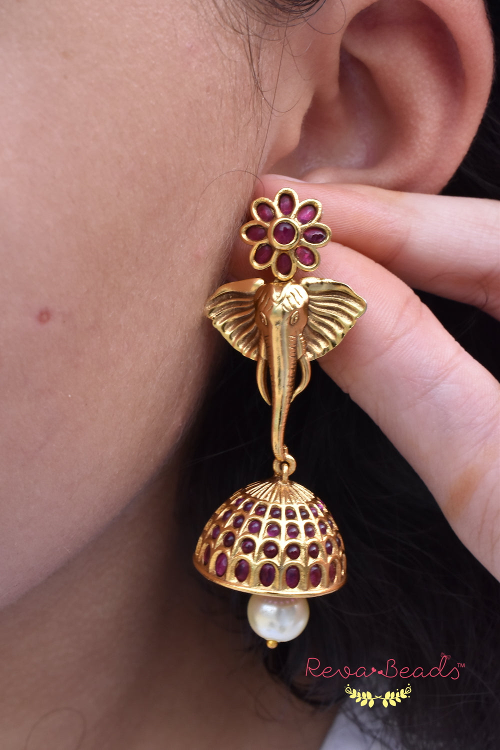 elephant temple earrings