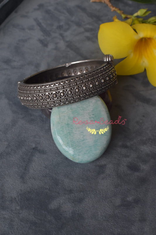 oxidised silver bangle