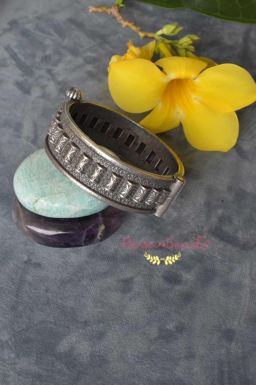 silver tribal bangle