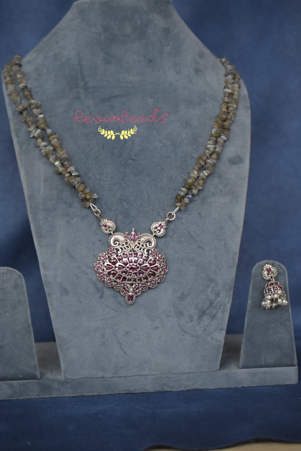 long necklace earring set