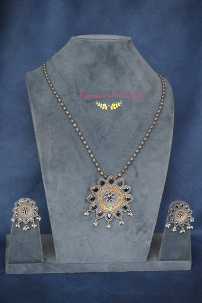 tribal long necklace earrings set trlnes221193