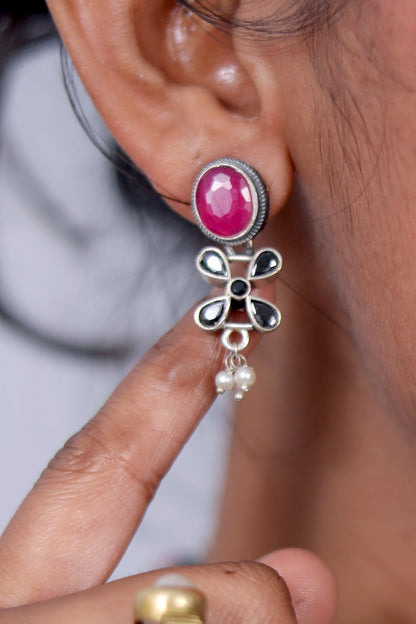 Tribal choker necklace earrings set trchnes230445