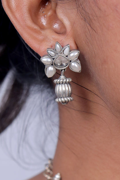 Tribal choker necklace earrings set trchnes230488