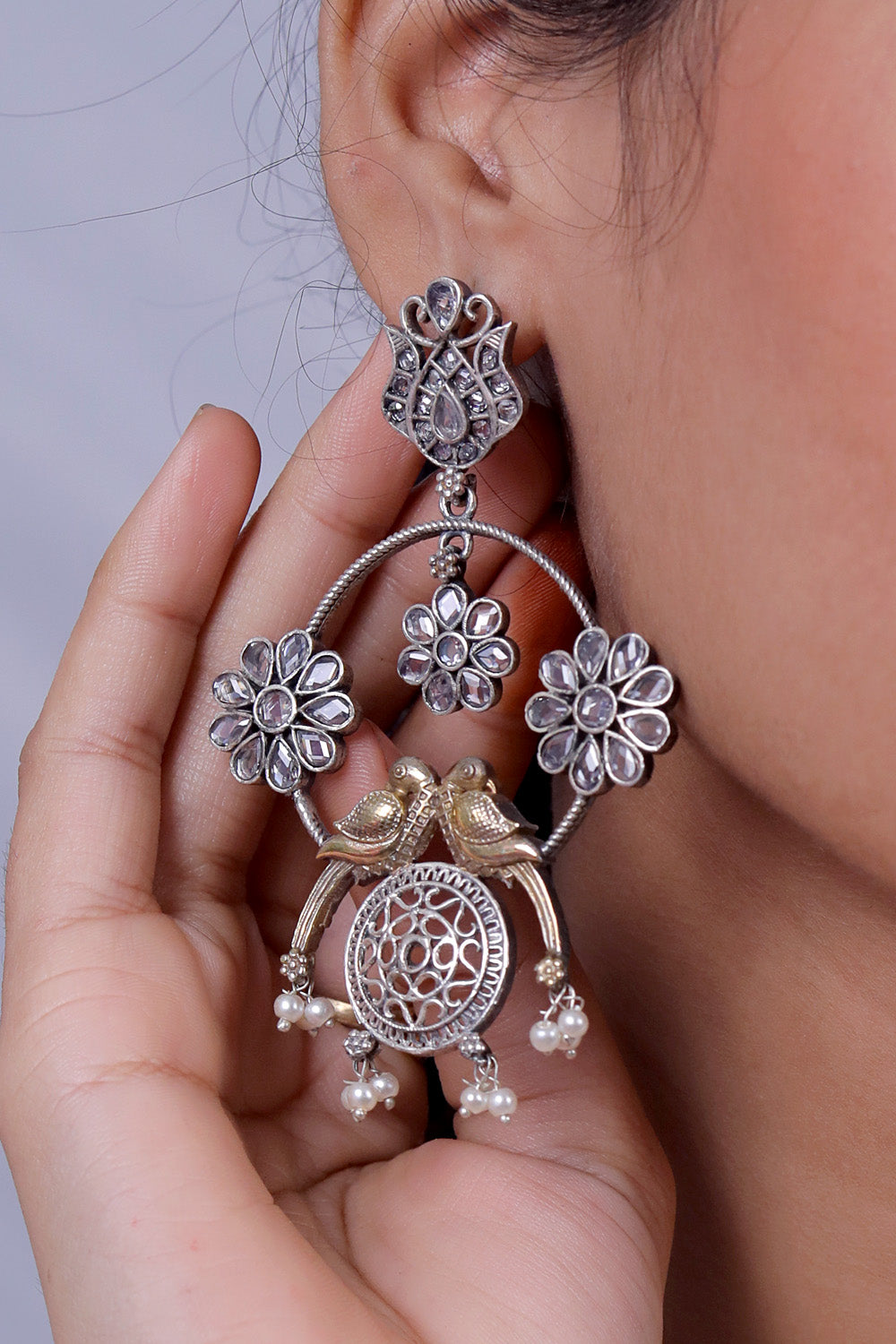 tribal drop earrings
