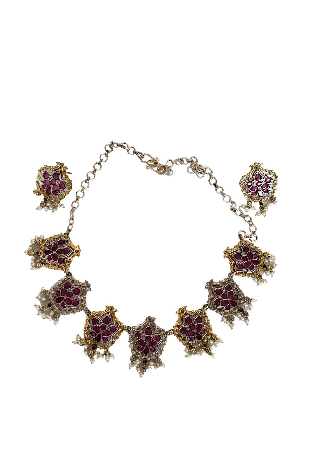 Tribal Choker Necklace Earrings Set trchnes230378