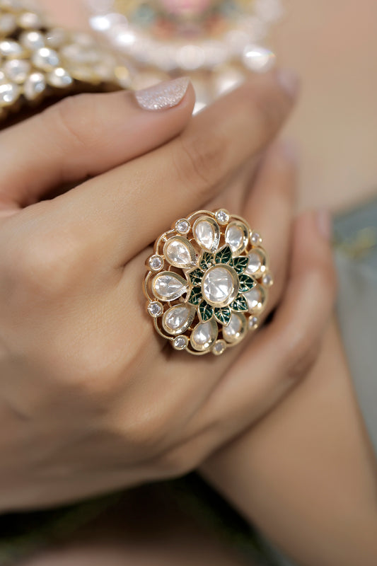 Kundan finger ring kfr230620
