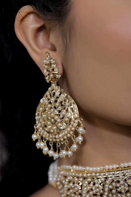 jadau kundan chandbali earrings hjce220918
