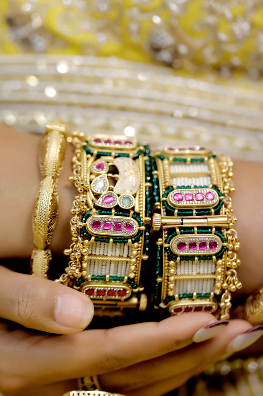 rajawadi pearl swarovsky kada