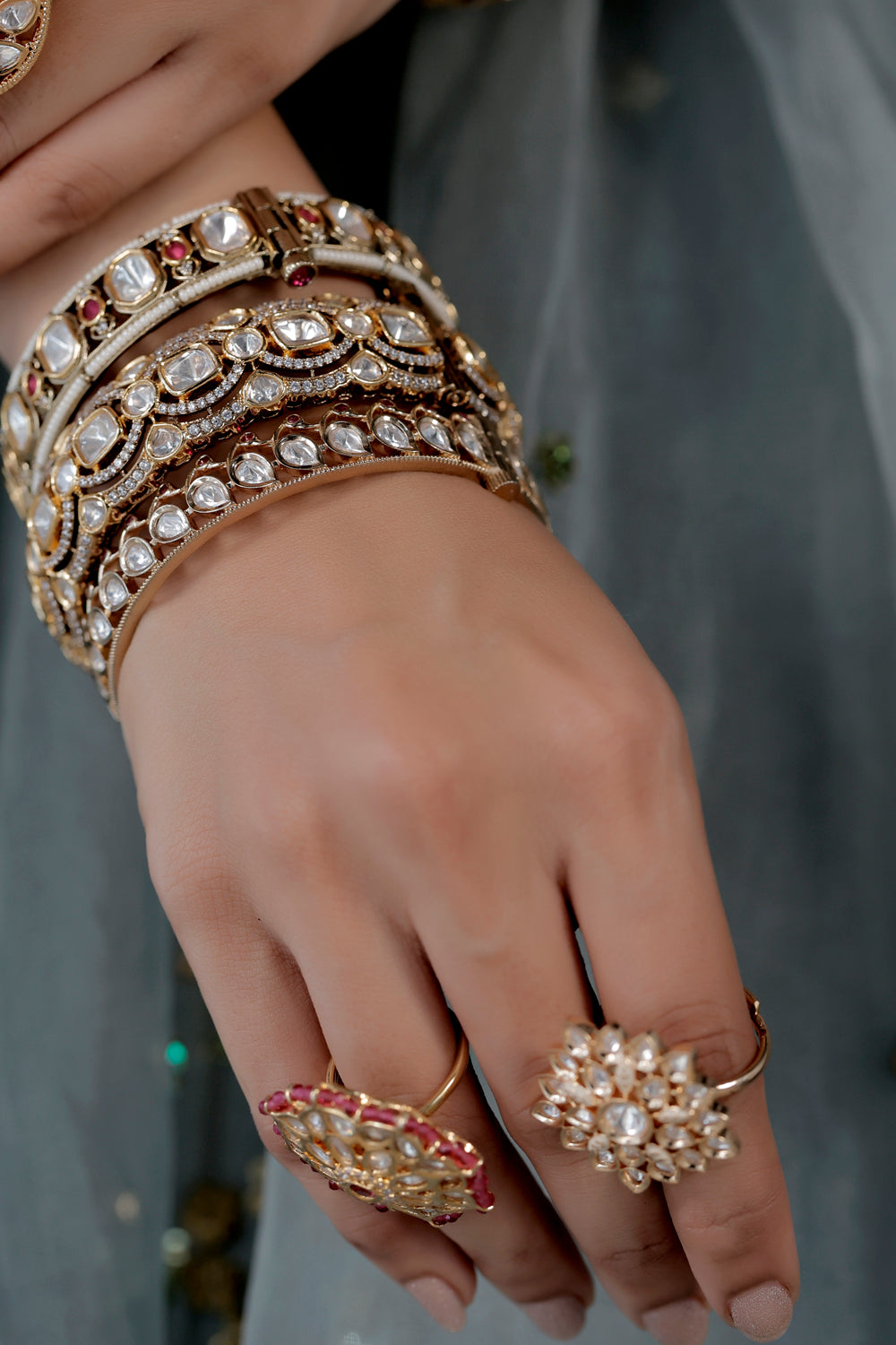 peacock single line openable bangle