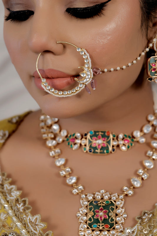 big kundan nose ring