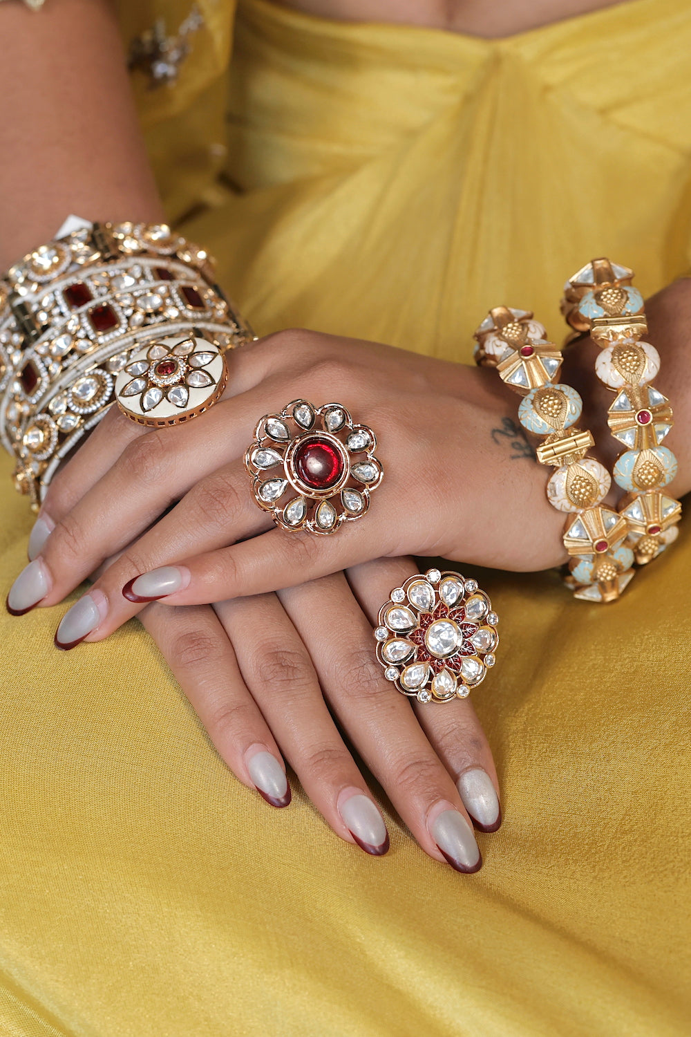 kundan finger ring kfr230634