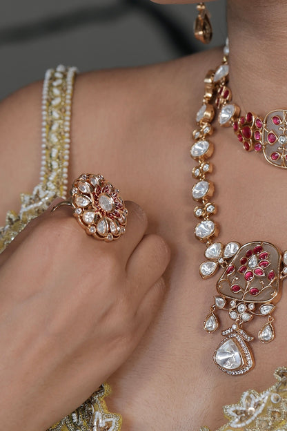 kundan finger ring