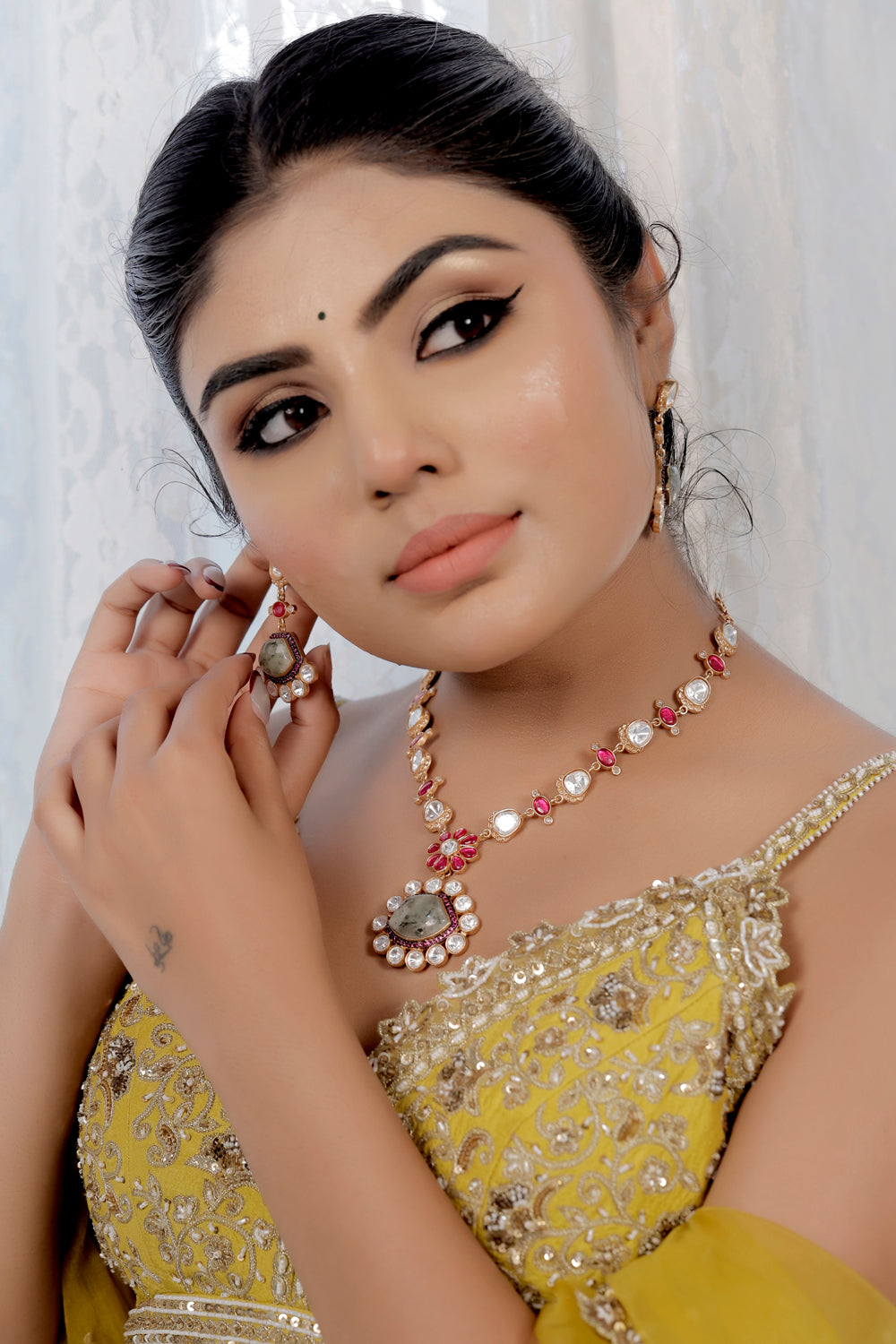 cz kundan stone jewelry