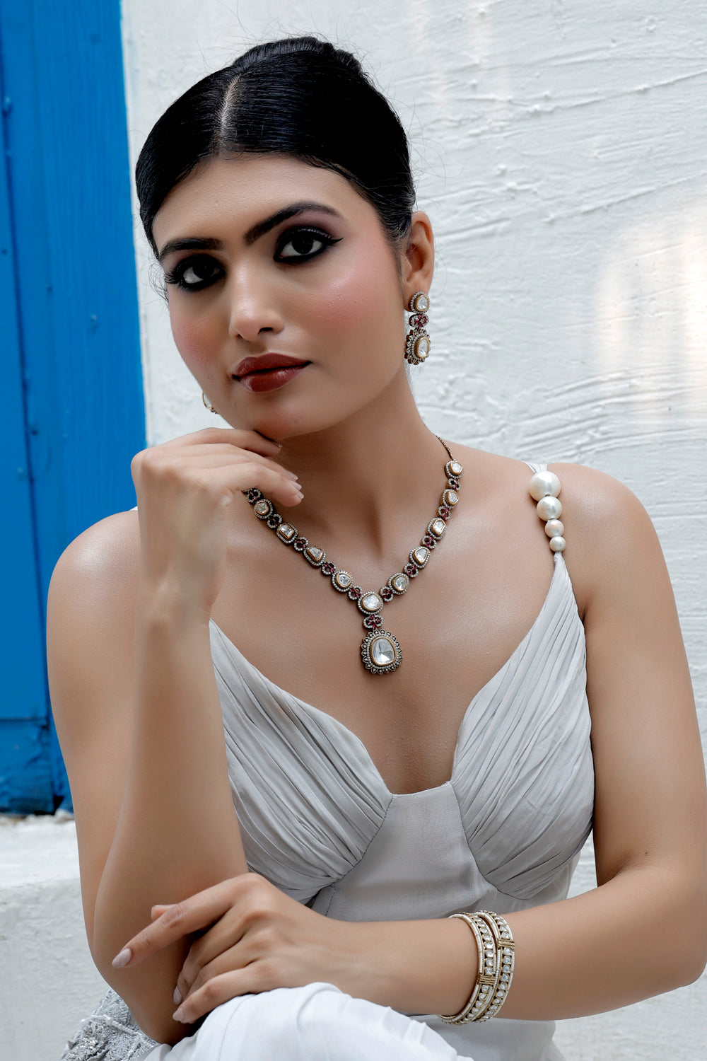 LONG KUNDAN NECKLACE