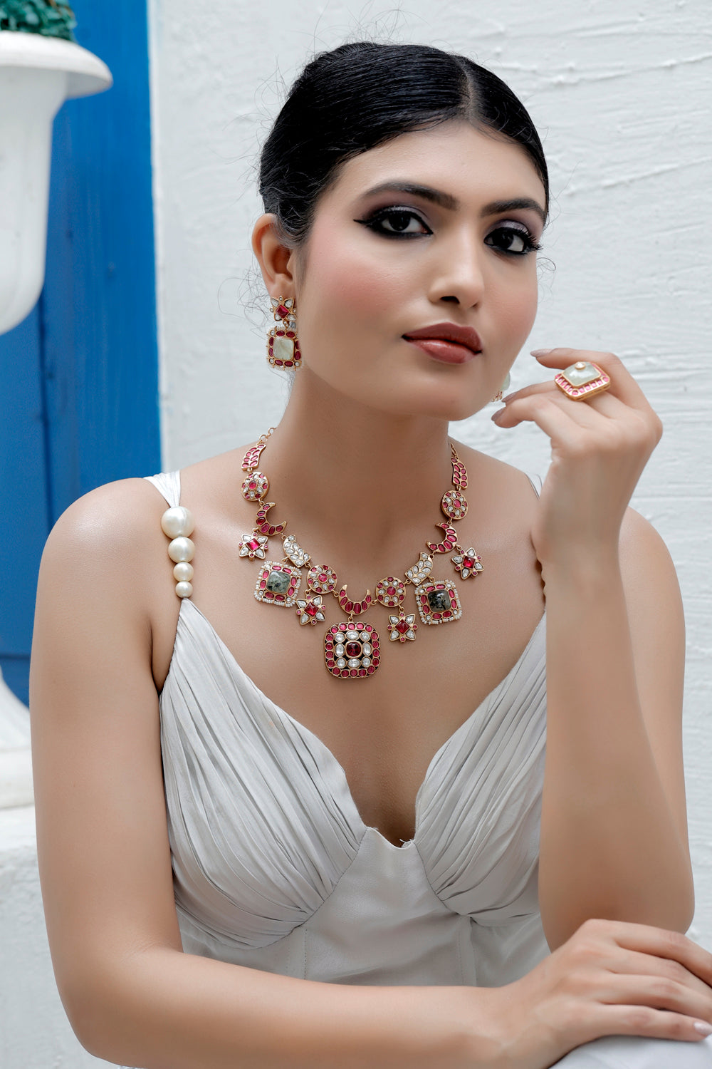 multi stone semi precious indian jewellery