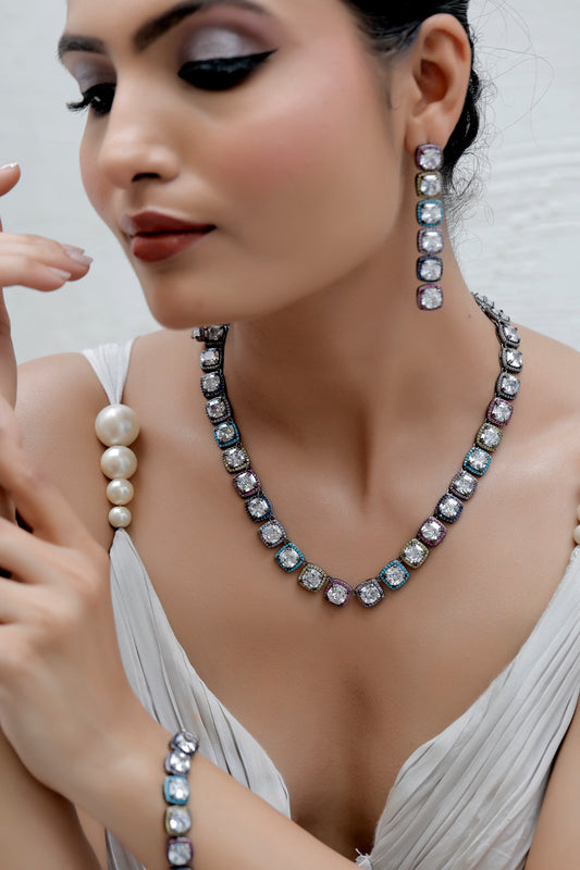 multicolour necklace set