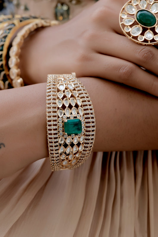 cz kundan bracelet