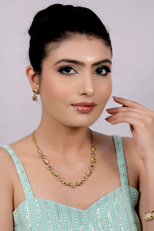 elephant necklace set
