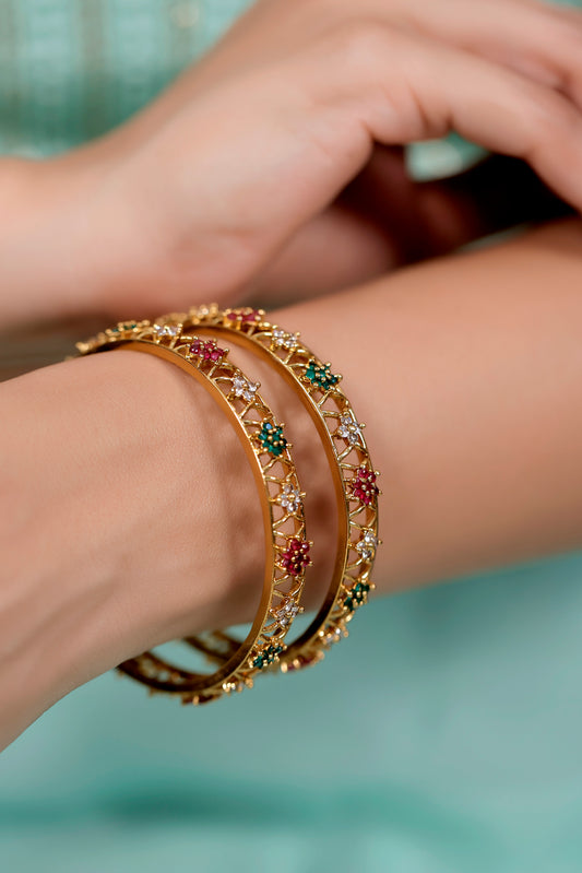 cz temple bangle