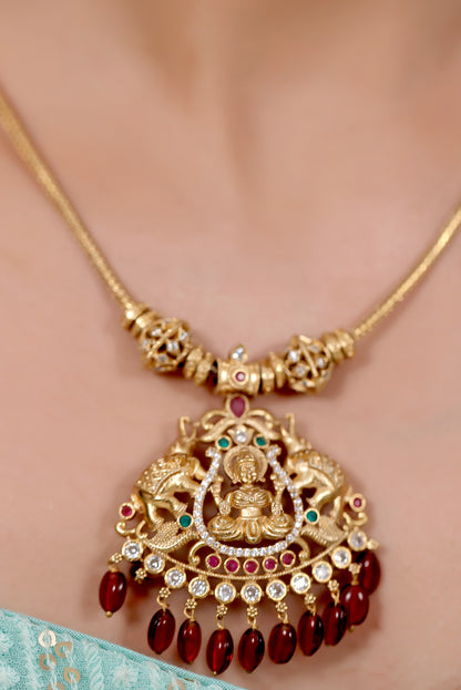 elephant goddess Lakshmi necklace set
