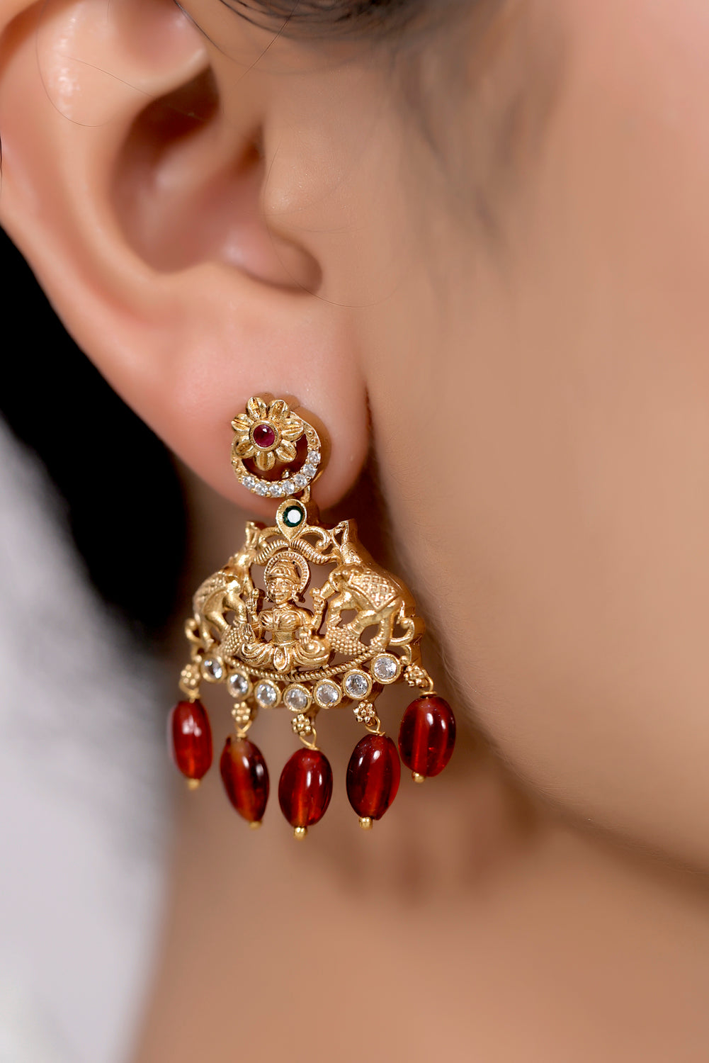 elephant goddess Lakshmi necklace set
