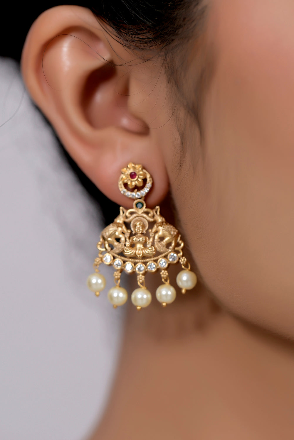 elephant goddess Lakshmi necklace set