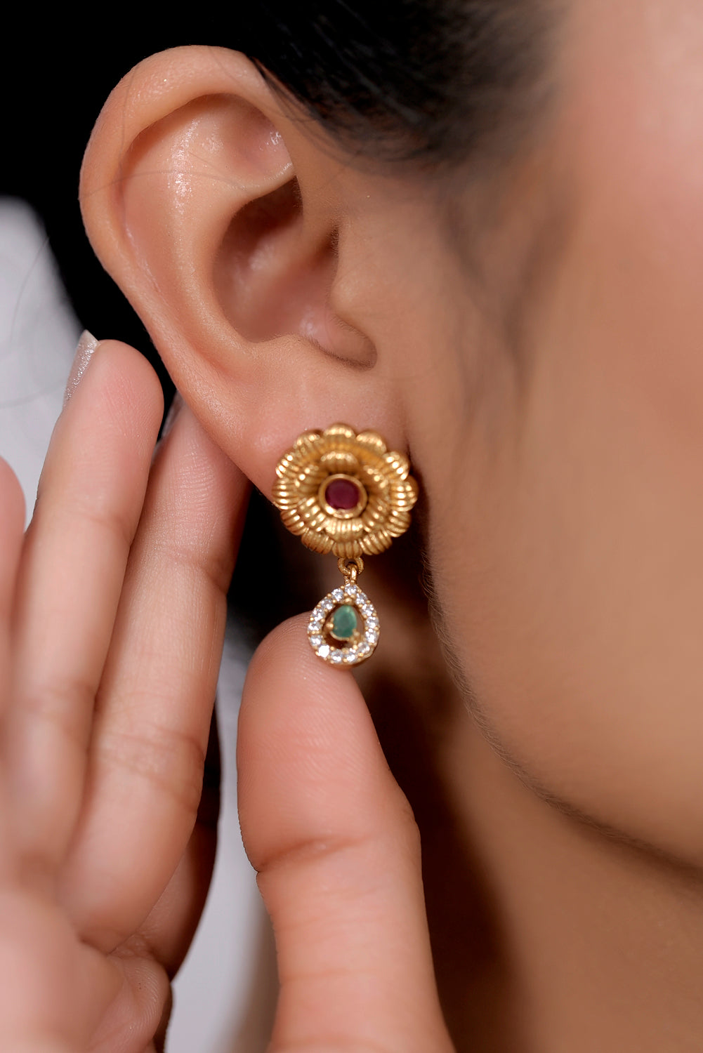 floral earrings
