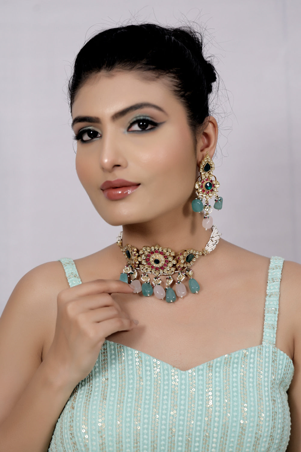 kundan choker necklace