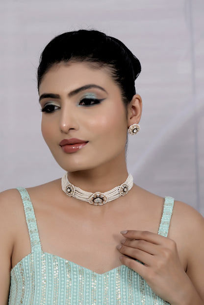 Jadau choker necklace